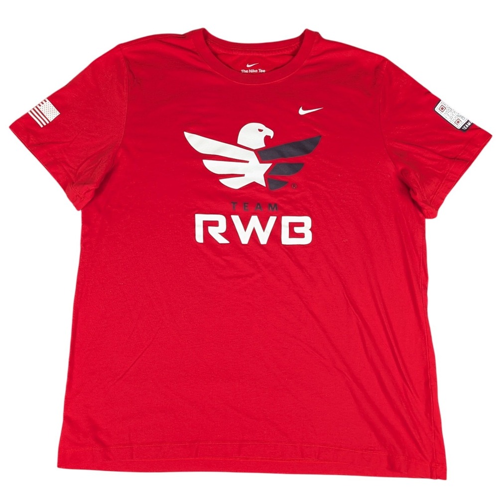 Nike Team RWB Shirt Mens XL Red Dri-FIT Graphic Tee American Flag Excellent